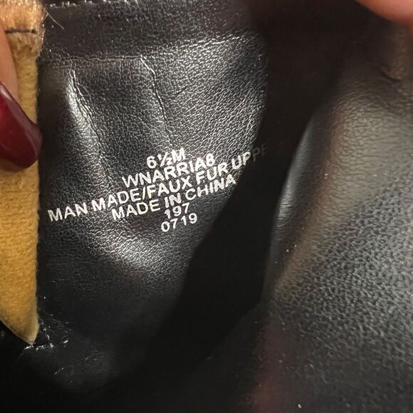 NINE WEST ARRIA 8 WOMEN'S Black BIKER ANKLE BOOTS CHEETAH Print SIZE 6.5 M - Picture 11 of 12